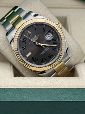 Rolex Datejust 41mm Wimbledon dial bi metal oyster bracelet 126333 2022