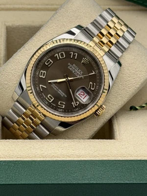 Rolex Datejust 36mm Brown Concentric Dial, Jubilee Bracelet 116233 2017