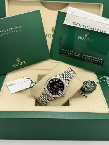 Rolex Datejust 31mm 278240 black Roman dial, smooth bezel, jubilee 2026