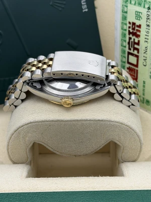 Rolex Datejust 36mm 16233 green vignale dial bi metal jubilee, fluted bezel 1996