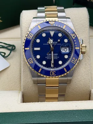 Rolex Submariner date blusey 41mm 126613LB bi metal oyster bracelet 2023