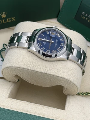 Rolex Datejust 31mm 278240 blue roman dial smooth bezel oyster bracelet 2021