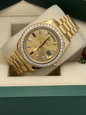Rolex Day-Date II 41mm Yellow Gold President Bracelet 218348RBR 2014