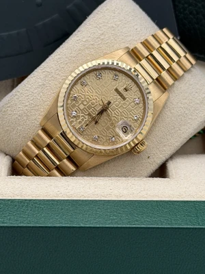Rolex Datejust 31mm yellow gold president champagne jubilee dial 68278 1991