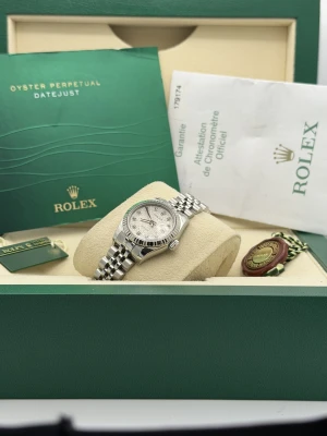 Rolex Datejust 26mm 179174, silver jubilee dial, white gold fluted bezel, jubilee bracelet, 2006