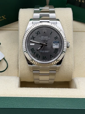 Rolex Datejust 41mm 126334 Wimbledon dial, fluted bezel, oyster bracelet 2024