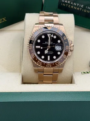 Rolex GMT Master 2 40mm 126715CHNR full eve rose gold Rootbeer 2024