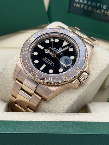 Rolex GMT Master 2 40m 126715CHNR everose gold Rootbeer, oyster bracelet, 2021