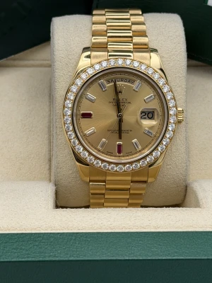 Rolex Day-Date II 41mm Yellow Gold President Bracelet 218348RBR 2014