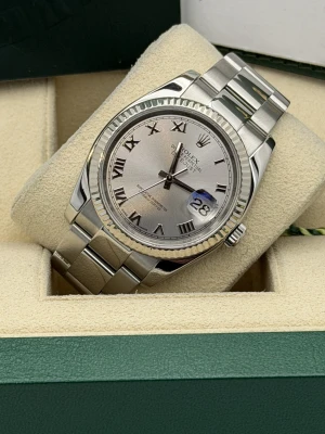 Rolex Datejust 36mm silver roman dial fluted bezel oyster bracelet 116234 2006