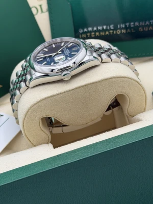 Rolex Datejust 36mm 126200 blue baton dial, smooth bezel,  jubilee bracelet 2024