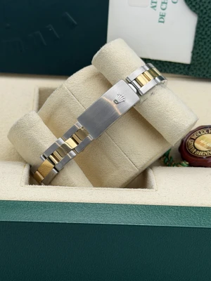 Rolex Datejust 26mm 79163 bi metal oyster, white roman dial, diamond bezel, 2003