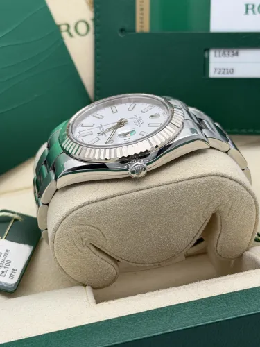 Rolex Datejust 2 41mm 116234 white baton dial, oyster bracelet 2015