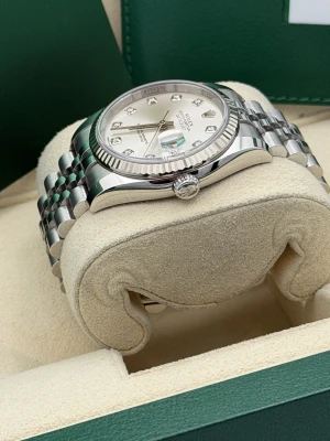 Rolex Datejust 36mm Silver diamond dot fluted bezel jubilee bracelet 116234 2018