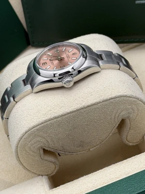 Rolex Oyster Perpetual 26mm Pink Baton Dial Oyster Bracelet 176200 2013