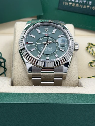 Rolex Skydweller 42mm, 336934, mint green dial, oyster bracelet, 2026 unworn