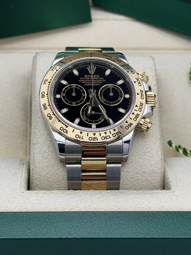Rolex Daytona 40mm, , 116503 yellow gold bi metal black baton dial, oyster bracelet, 2023