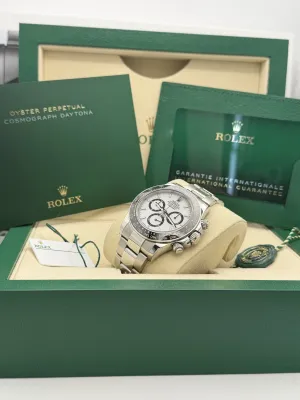 Rolex Daytona 40mm 126500LN white dial Panda oyster bracelet 2025 unworn