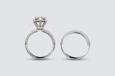 9ct White Gold Diamond Engagement Ring & Wedding Band Set 2.00ct