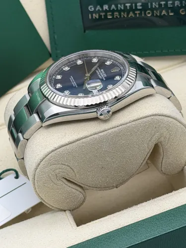 Rolex Datejust 4mm 126334 blue dia dial, fluted, oyster bracelet, 2021