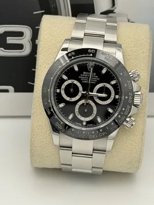 Rolex Daytona 40 116500LN black dial and ceramic bezel, stainless steel oyster bracelet, 2018