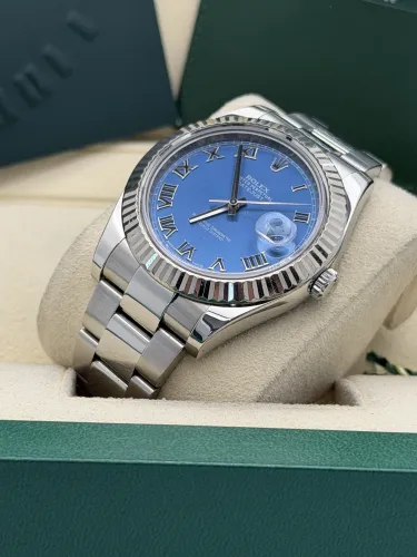 Rolex Datejust 2 41mm 116334 blue roman dial, oyster bracelet, 2014