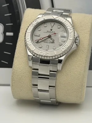 Rolex Yachtmaster 35mm 168622 platinum bezel and dial, oyster bracelet 2019