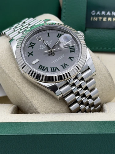 Rolex Datejust 41mm, 126334 Wimbledon dial, fluted, jubilee bracelet 2023