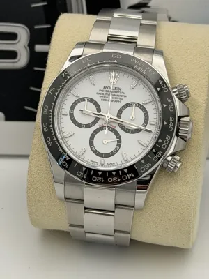 Rolex Daytona 40mm 126500LN white dial Panda oyster bracelet 2025 unworn