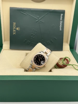 Rolex Datejust 26mm 179171 Black Roman Dial bi metal Oyster Bracelet 2006