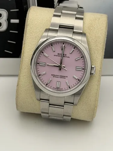Rolex Oyster Perpetual 36mm 126000 candy pink dial 2024