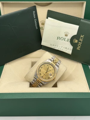 Rolex Datejust 36mm 16233 bi metal champagne roman dial, jubilee bracelet 2002