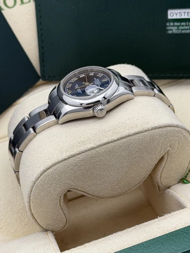 Rolex Datejust 26mm 179160 blue roman dial, smooth bezel, oyster, 2008