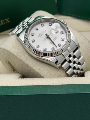 Rolex Datejust 36mm Silver diamond dot fluted bezel jubilee bracelet 116234 2018
