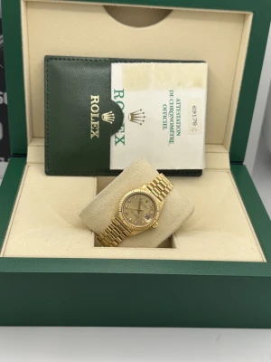 Rolex Datejust 26mm 69178 champagne dia dial, yellow, fluted bezel, president bracelet 1990