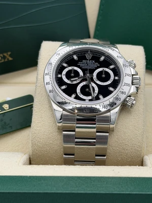Rolex Daytona 40mm 116520 black dial stainless steel bezel and oyster bracelet 2014