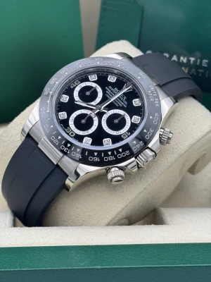 Rolex Daytona 116519LN 40mm white gold black Diamond dial o/flex bracelet 2023