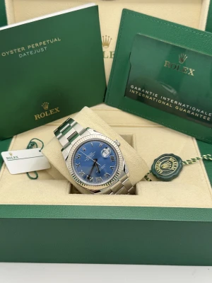 Rolex Datejust 41mm 126334 azzurro blue, fluted bezel, oyster bracelet, 2022