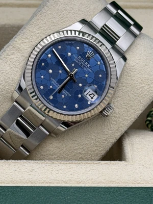 Rolex Datejust 31mm blue floral diamond dial, oyster bracelet 278274 (2023)