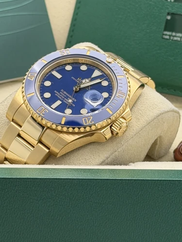Rolex Submariner date 40mm 116618LB full yellow gold bluesy 2014
