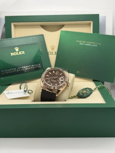 Rolex Sky Dweller 42mm, 326235, chocolate dial, Oysterflex strap, 2021
