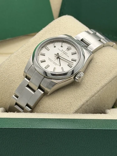 Rolex Oyster Perpetual 26mm 176200 silver dial s/steel oyster bracelet 2016