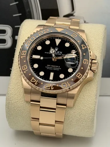Rolex GMT Master 2 40mm 126715CHNR everose gold Rootbeer, oyster bracelet, 2020
