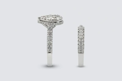 9ct White Gold Diamond Engagement Ring & Wedding Band Set 2.30ct