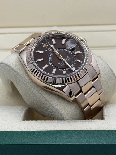 Rolex Sky-Dweller 326935 everose gold, chocolate dial, oyster, 2021