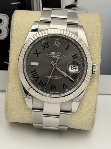 Rolex Datejust 41mm 126334 Wimbledon dial, fluted, oyster bracelet, 2022