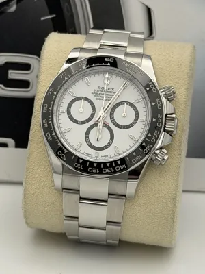 Rolex Daytona 40mm 126500LN panda dial, black bezel, stainless steel oyster bracelet 2024