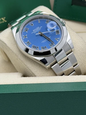 Rolex Datejust 41mm blue azzurro dial oyster bracelet 126300 2023