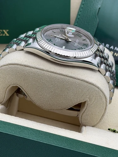 Rolex Datejust 41mm, 126334 Wimbledon dial, fluted, jubilee bracelet 2023