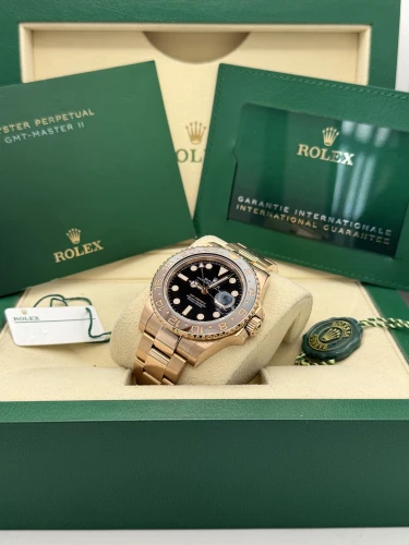 Rolex GMT Master 2 40m 126715CHNR everose gold Rootbeer, oyster bracelet, 2021